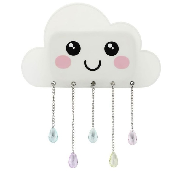Bioworld Cute Cloud Hanging Gems Jewel Charms Mini Backpack with Blue Straps - Picture 1 of 13